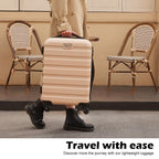 Coolife 3-Piece Hardshell Luggage Set - Navy
