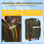 LARVENDER Expandable 5-Piece Spinner Luggage Set -  by Handbags Specialist Headquarter | Available at Handbags Specialist Headquarter