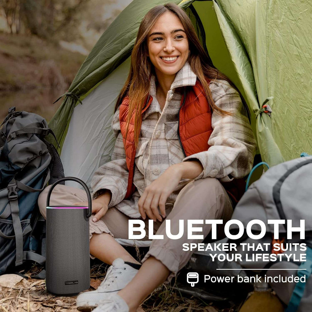 TREBLAB BassBoost Bluetooth Speaker with RGB Glow - Decor by Handbags Specialist Headquarter | Available at Handbags Specialist Headquarter