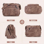 ELDA Chic Crossbody: Soft PU Leather Multi-Pocket Bag - Handbags by Handbags Specialist Headquarter | Available at Handbags Specialist Headquarter