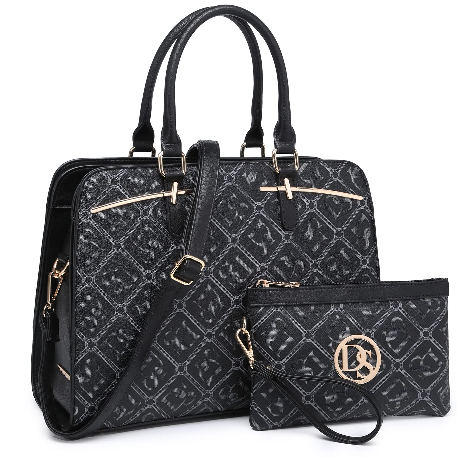Women’s 2pc Tote & Wallet Handbag Set with 3 Compartments