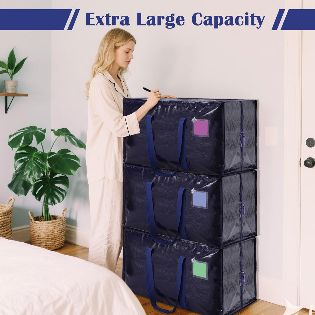 6 Pack XL Heavy Duty Moving Bags - Dark Blue