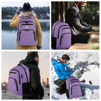 Volher Anti-Theft USB Laptop Backpack - Rose Red