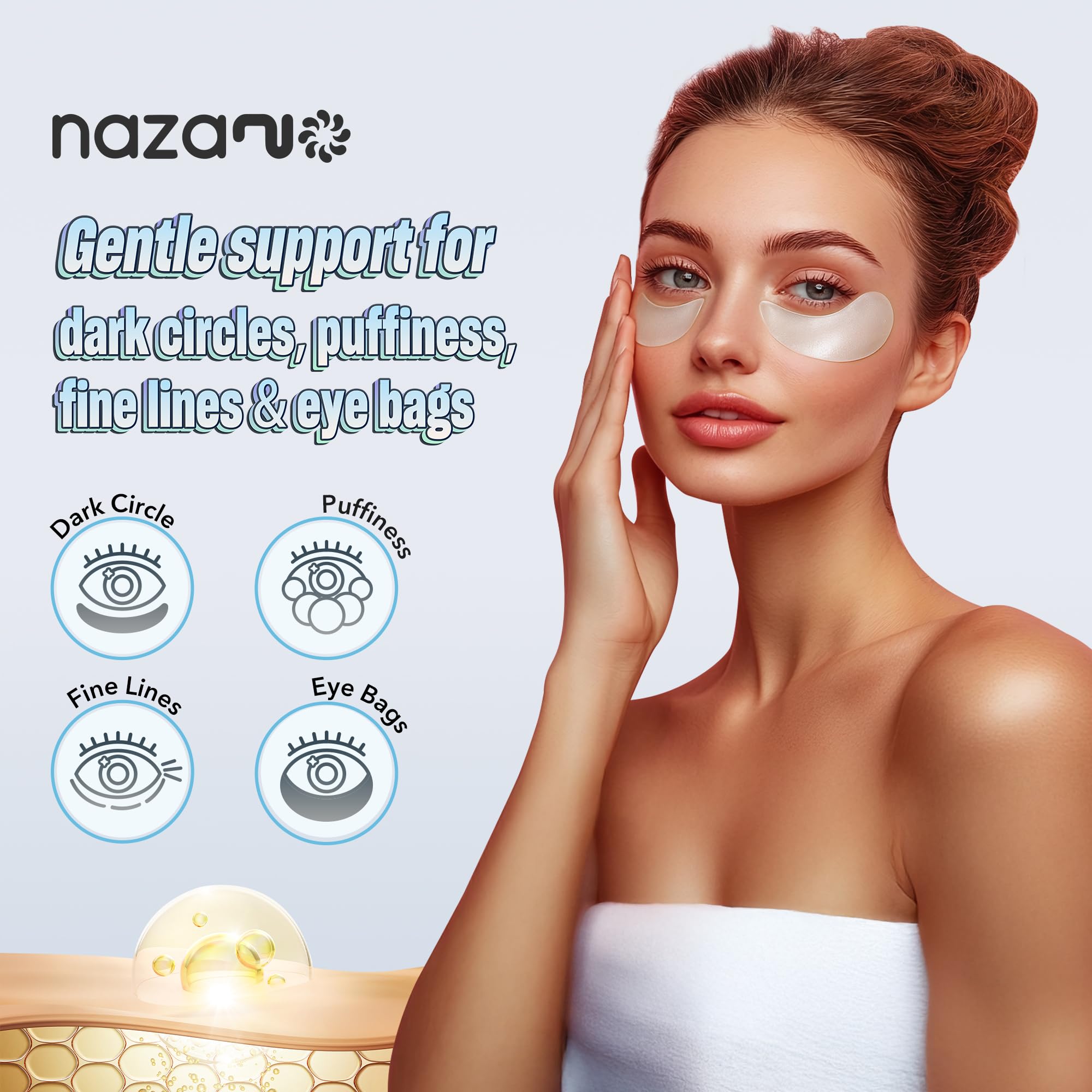 GoldenEye Glow Patches: 60-Pack for Radiant Eyes -  by Handbags Specialist Headquarter | Available at Handbags Specialist Headquarter