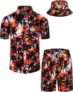 TUNEVUSE Men's Hawaiian Shirt & Shorts Set