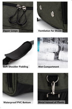 Fitgriff® Gym Bag with Shoe & Wet Compartment