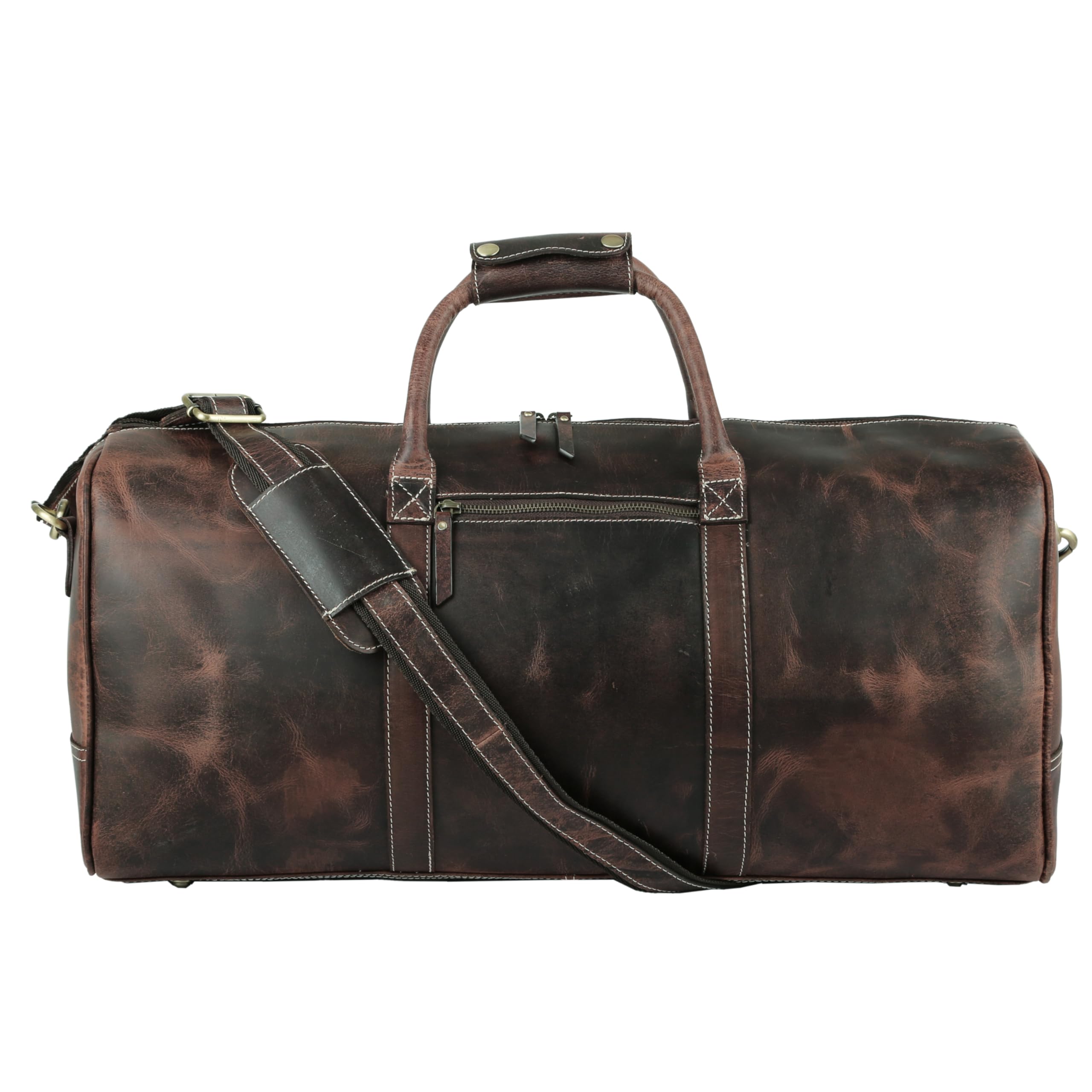 Leather Travel Duffle Bag Cabin Friendly Carry-On