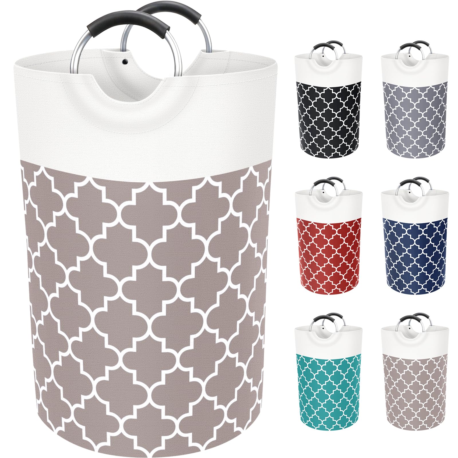 Collapsible Hamper Bag - Grey - Laundry Baskets by Handbags Specialist Headquarter | Available at Handbags Specialist Headquarter