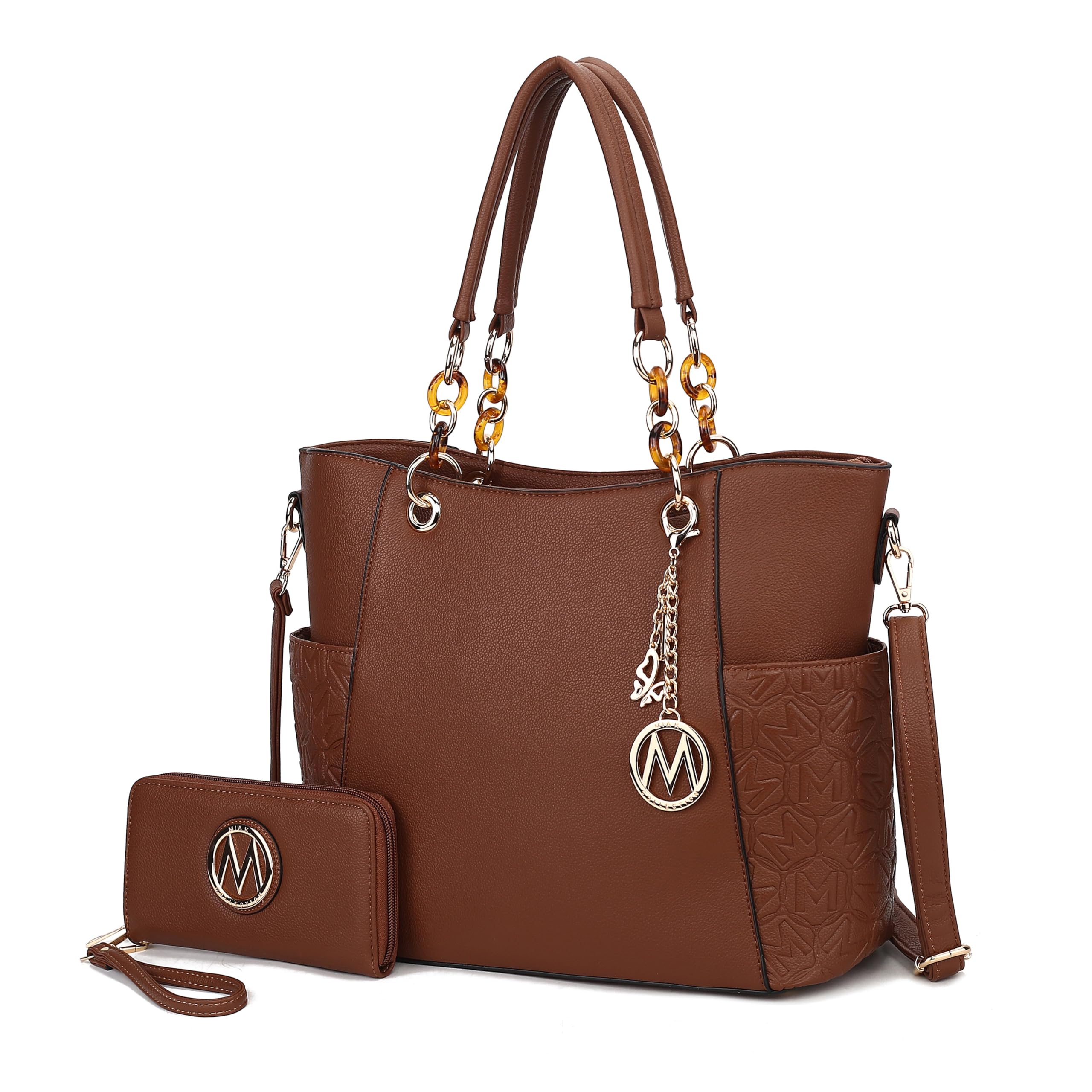 MKF Collection Vegan Leather Tote & Wallet Set