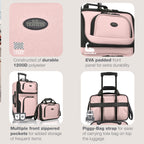 U.S. Traveler Rio Expandable Orange Carry-on -  by Handbags Specialist Headquarter | Available at Handbags Specialist Headquarter