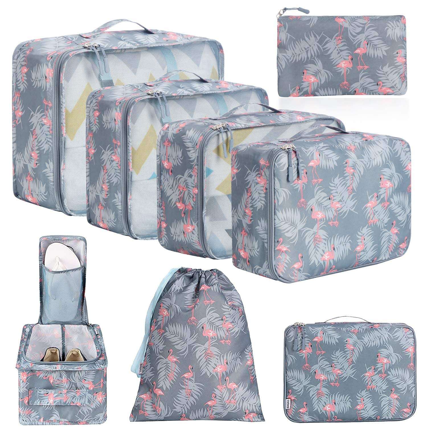TravelMate 8-Piece Packing Cubes - Luggage Travel Bags by Handbags Specialist Headquarter | Available at Handbags Specialist Headquarter