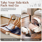 Coolife 3-Piece Hardside Luggage Set - Apricot White