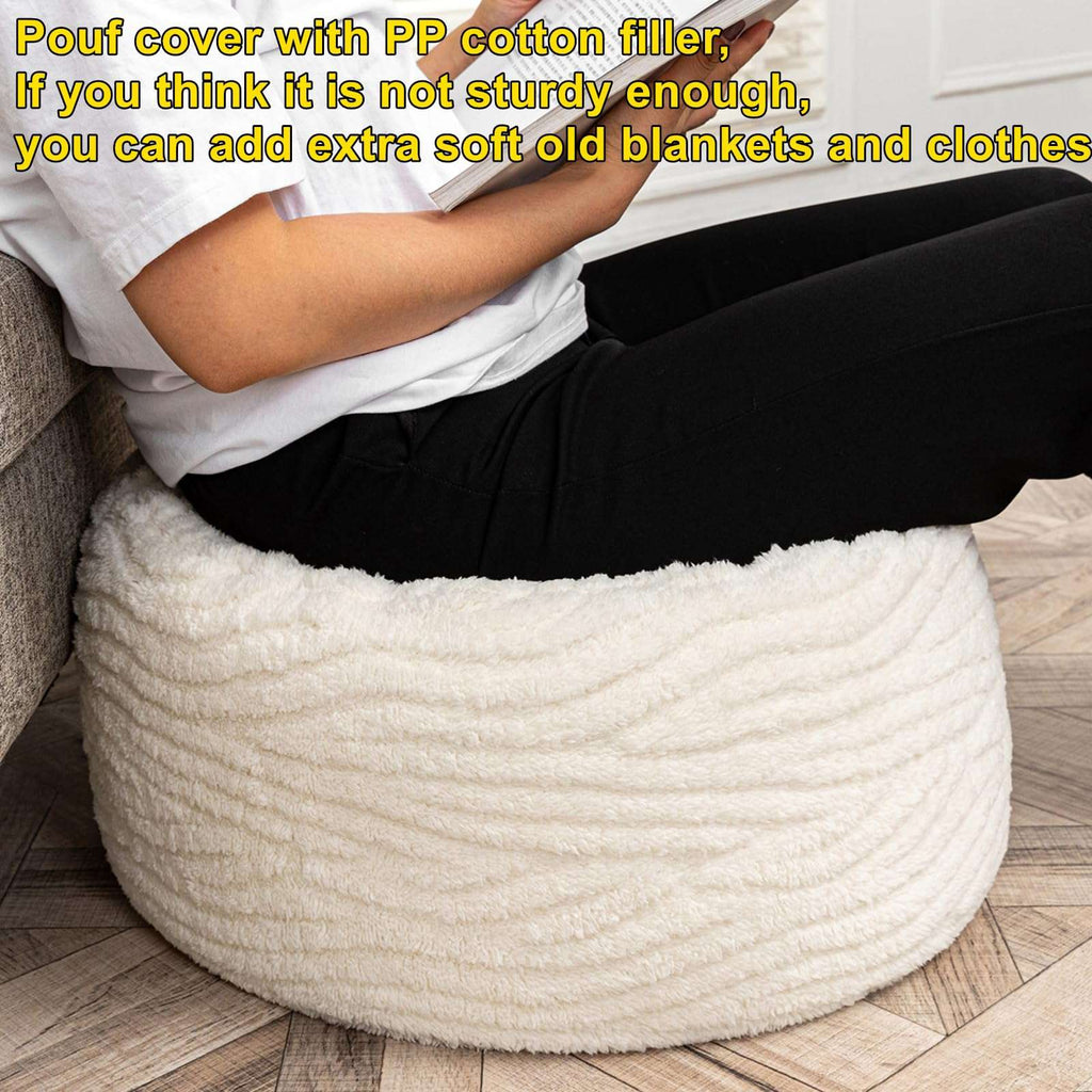 VersaPouf: Unstuffed Ottoman & Foot Rest Cover - Decor by Handbags Specialist Headquarter | Available at Handbags Specialist Headquarter