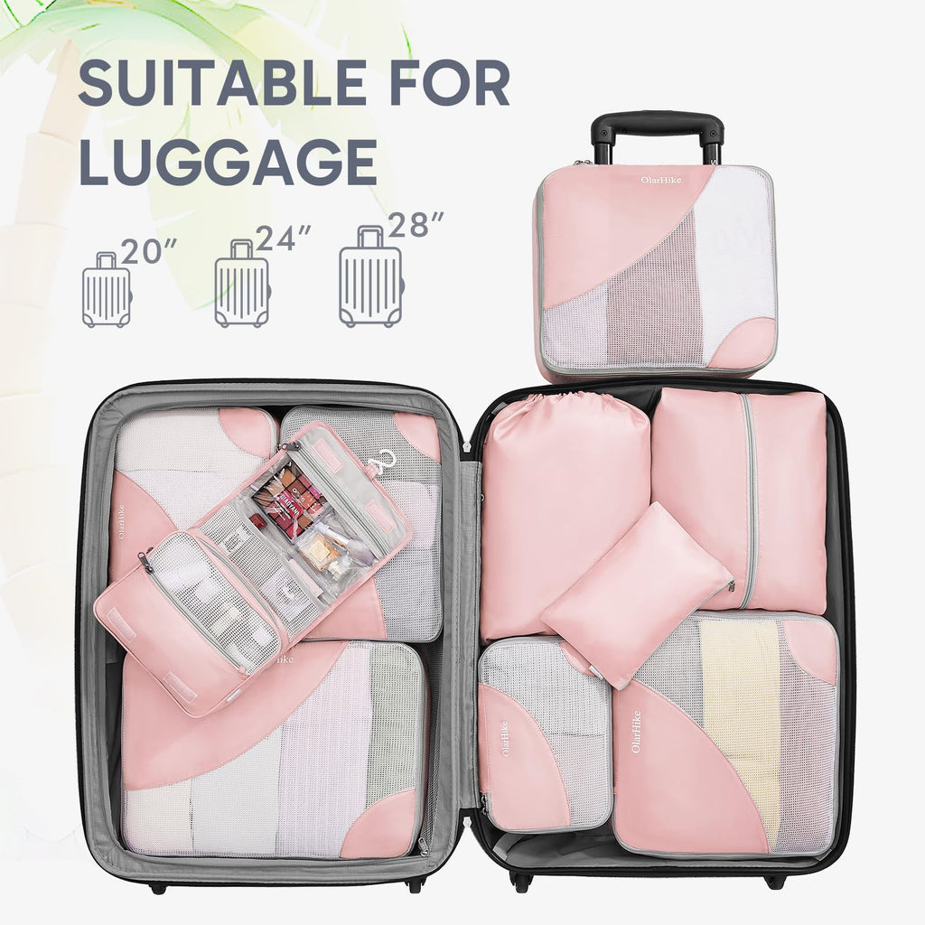 OlarHike Travel Cube Set - Cream Organizer & Gifts -  by Handbags Specialist Headquarter | Available at Handbags Specialist Headquarter