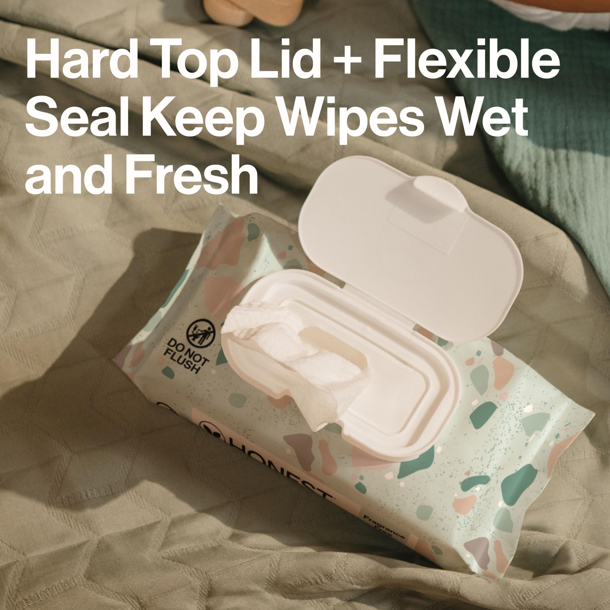 The Honest Company Hypoallergenic Multi-Use Baby Wipes for Sensitive Baby Skin, Pattern Play, 10 Count