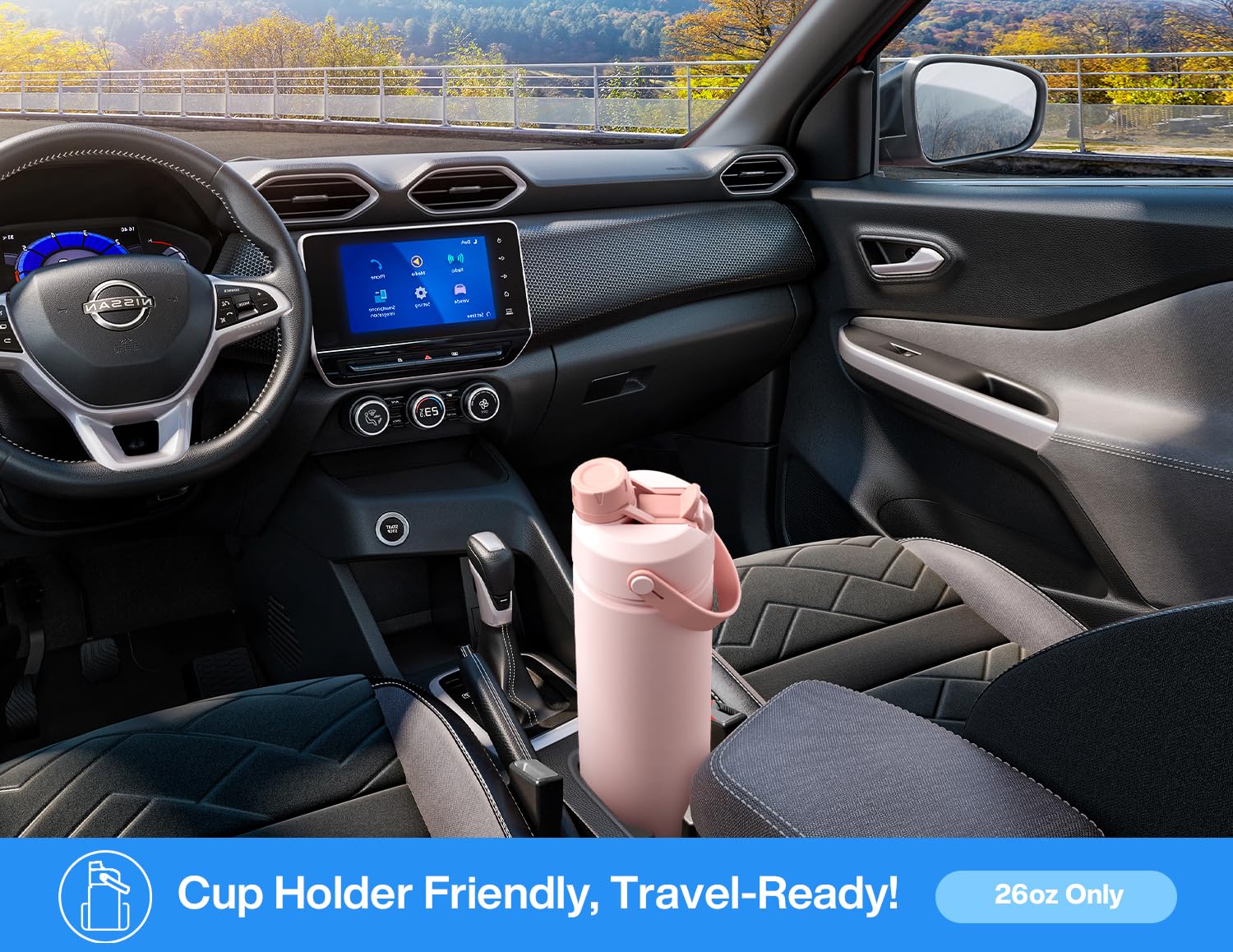 ChillKnight 26oz: Dual-Lid Leak-Proof Bottle - Water Bottles by Handbags Specialist Headquarter | Available at Handbags Specialist Headquarter