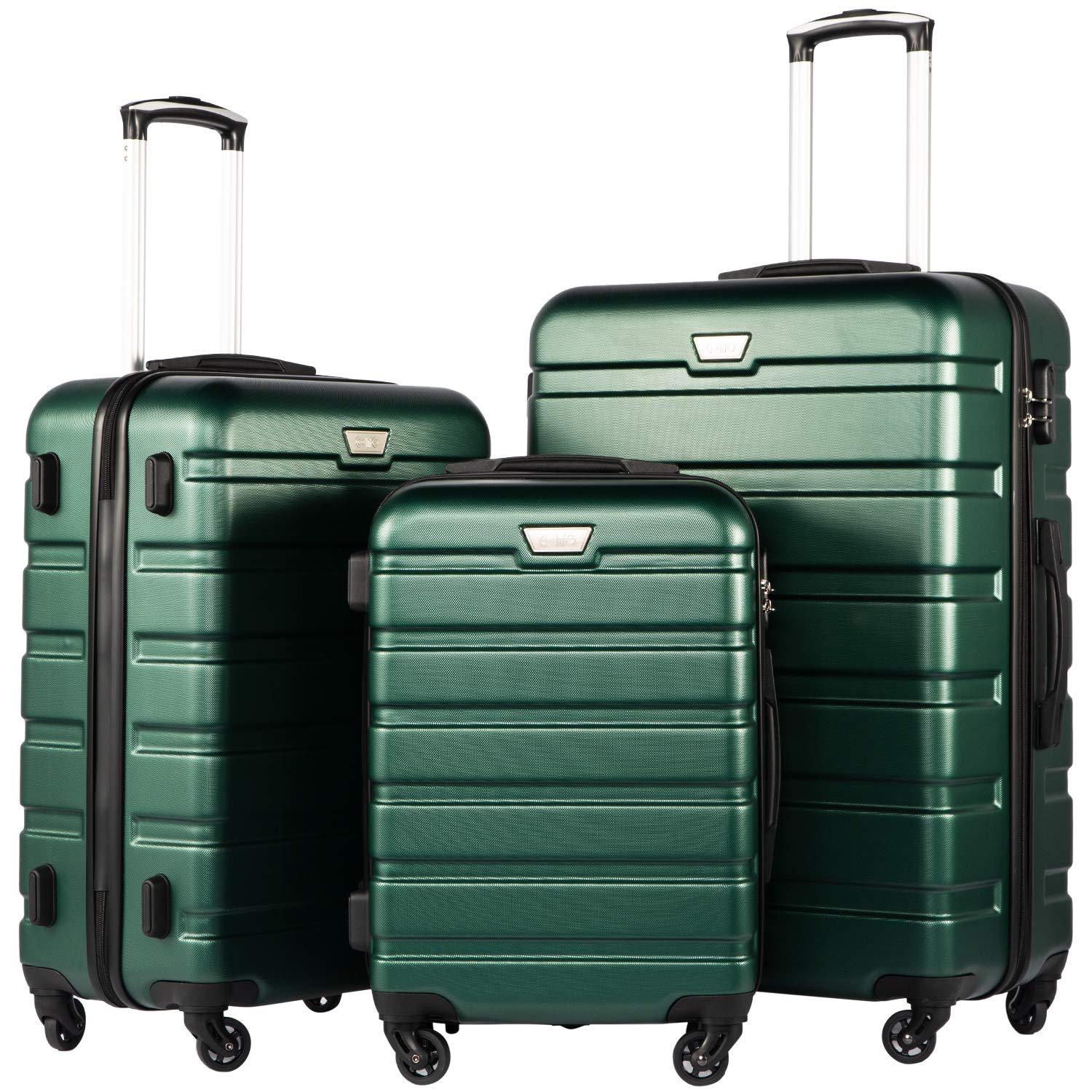 Coolife 3-Piece Hardshell Luggage Set - Navy
