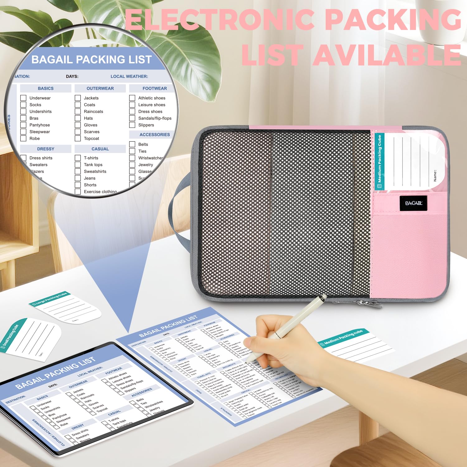 BAGAIL Expandable Travel Compression Cubes Set -  by Handbags Specialist Headquarter | Available at Handbags Specialist Headquarter