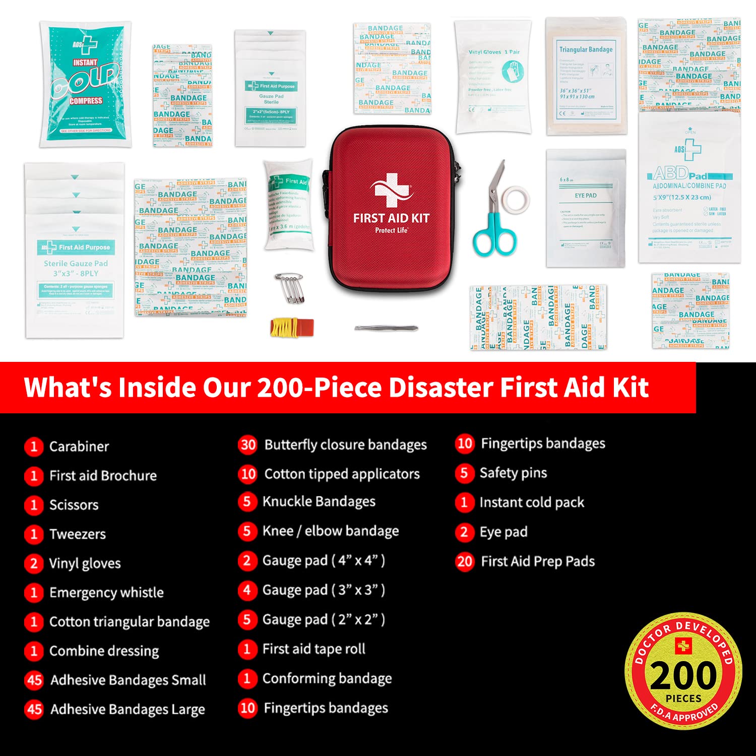 Protect Life Ultimate Survival First Aid Kit -  by Handbags Specialist Headquarter | Available at Handbags Specialist Headquarter