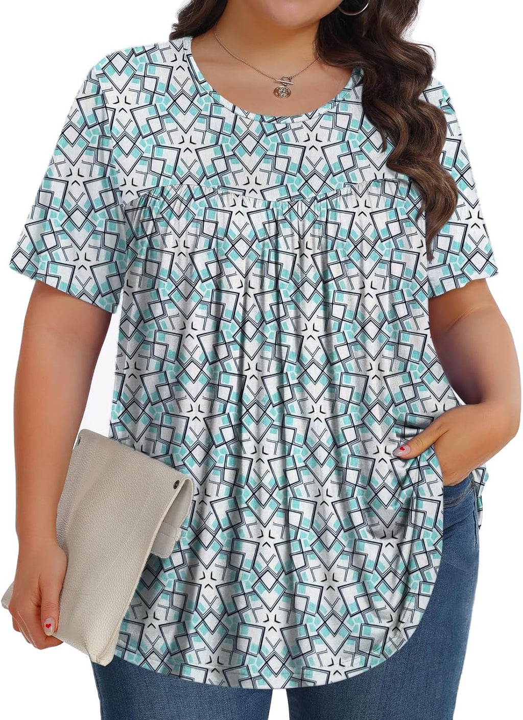 SoftTunic-Plus Crew SS - Tops by Handbags Specialist Headquarter | Available at Handbags Specialist Headquarter