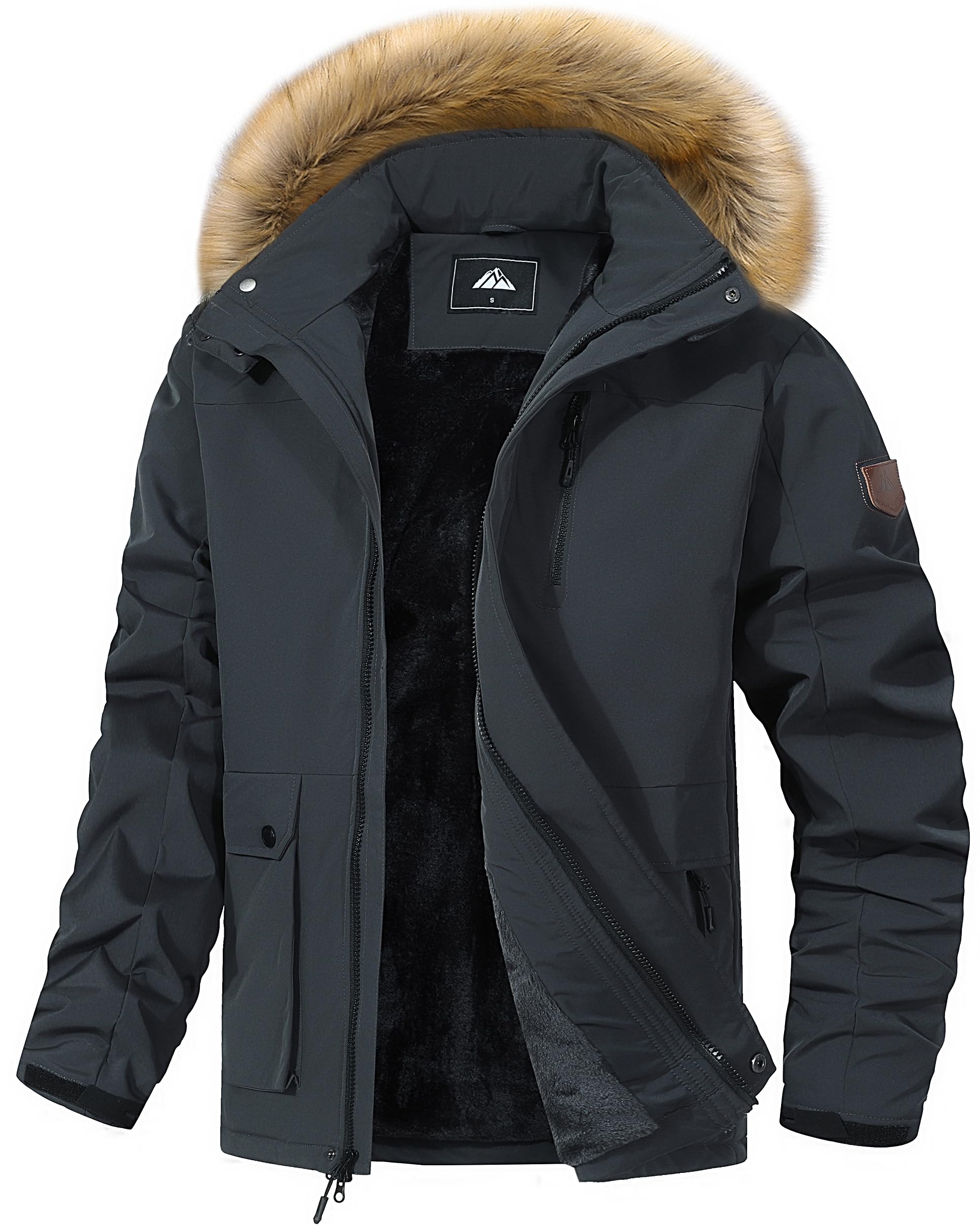 Men's Waterproof Warm Ski Snow Jacket Parka