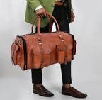 Vintage Leather 32 Handmade Travel Duffle Bag