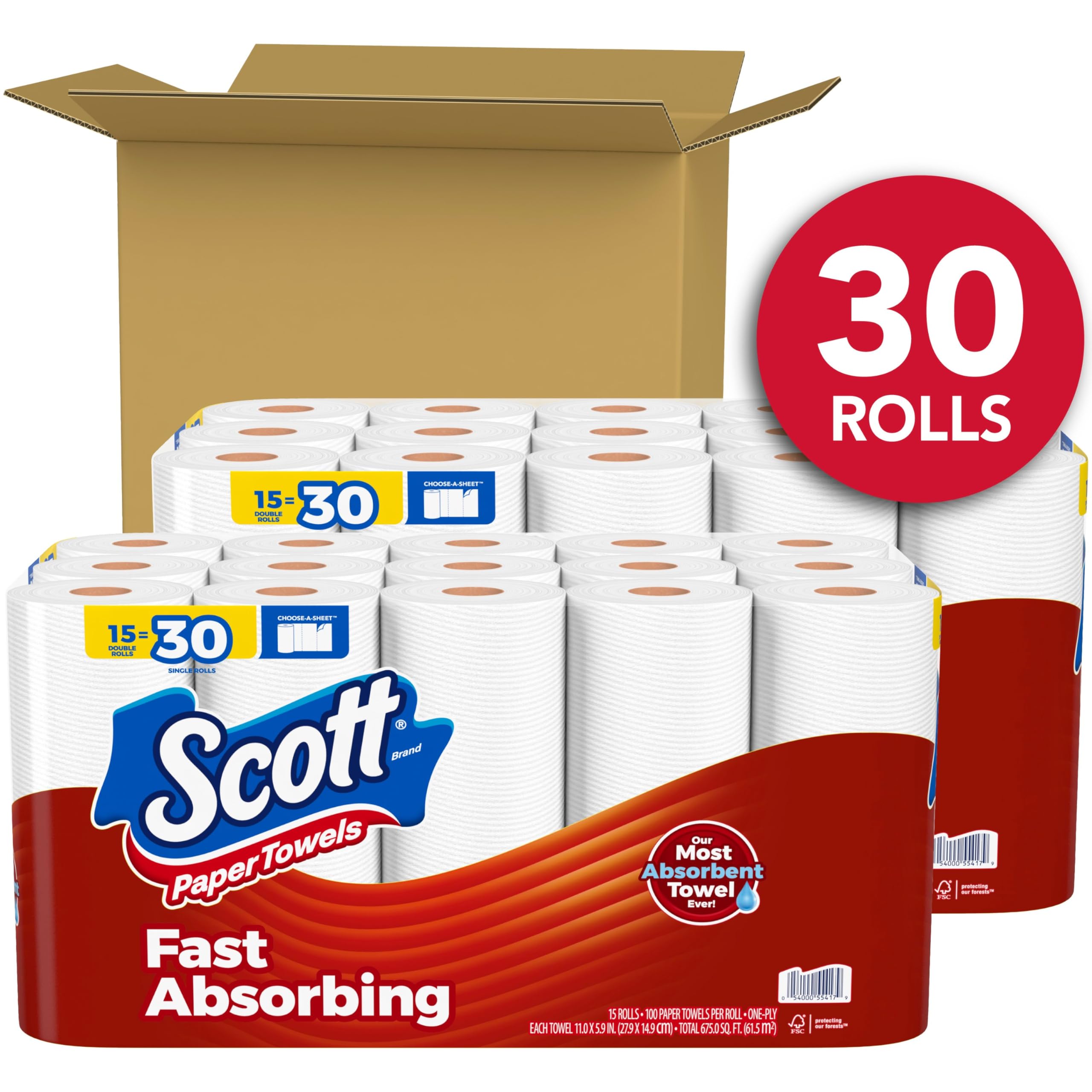 Scott Flexi-Sheet Towels: 6 Double = 12 Regular Rolls -  by Handbags Specialist Headquarter | Available at Handbags Specialist Headquarter