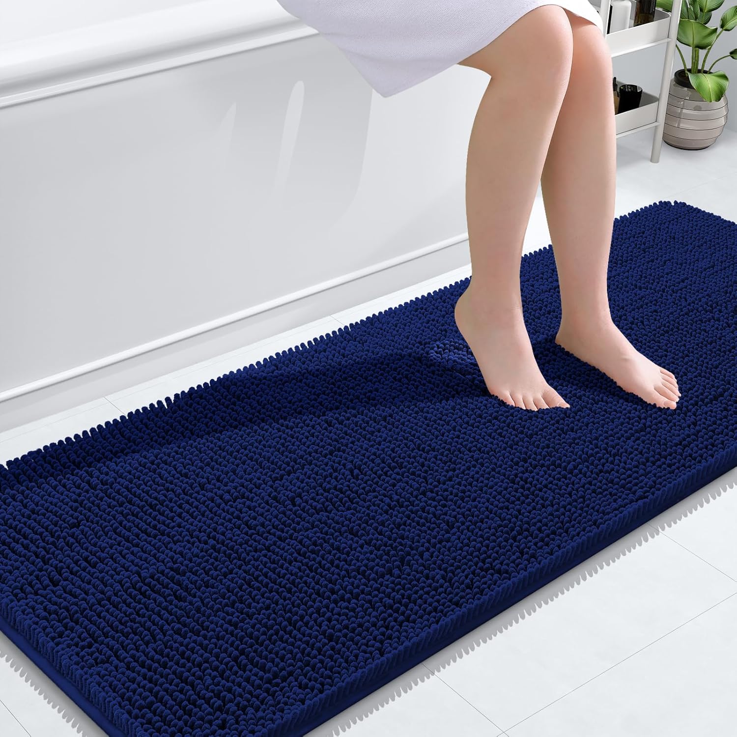 OLANLY Luxe Chenille Bath Mat - Quick Dry & Soft - Decor by Handbags Specialist Headquarter | Available at Handbags Specialist Headquarter