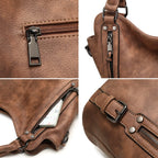 Lapsting Boho Faux Leather Hobo Shoulder Bag