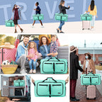 Foldable 65L Duffle Bag with Shoe Compartment
