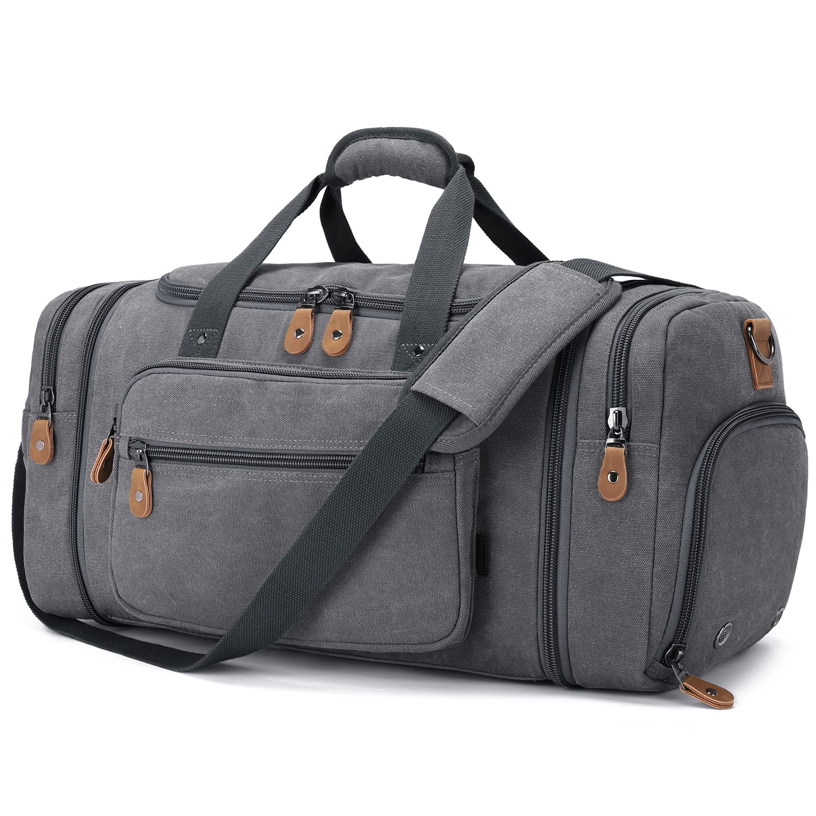 Expandable Canvas Travel Duffel Bag 60L – Versatile, Spacious, Durable Design