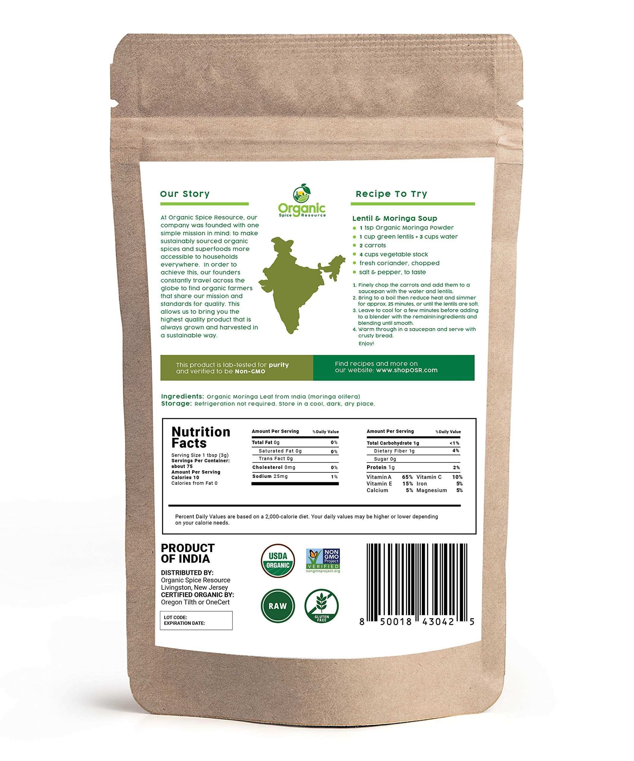 Pure Moringa Bliss - Organic Powder 1.10 lbs - Health Care by Handbags Specialist Headquarter | Available at Handbags Specialist Headquarter