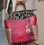 MKF Collection Vegan Leather Tote & Wallet Set