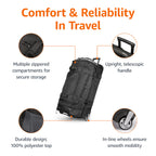 Amazon Basics 35 Large Rolling Duffle Bag, Blue -  by Handbags Specialist Headquarter | Available at Handbags Specialist Headquarter