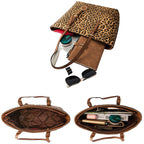 Leopard Luxe: Montana West 3pc Tote & Satchel Set