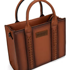 Western Chic Wrangler Tote: Vegan Leather, Versatile Strap
