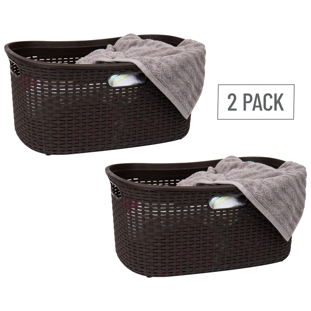 Ivory Wicker Mind Reader 40L Laundry Basket - Laundry Baskets by Handbags Specialist Headquarter | Available at Handbags Specialist Headquarter