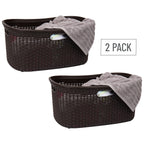 Ivory Wicker Mind Reader 40L Laundry Basket - Laundry Baskets by Handbags Specialist Headquarter | Available at Handbags Specialist Headquarter