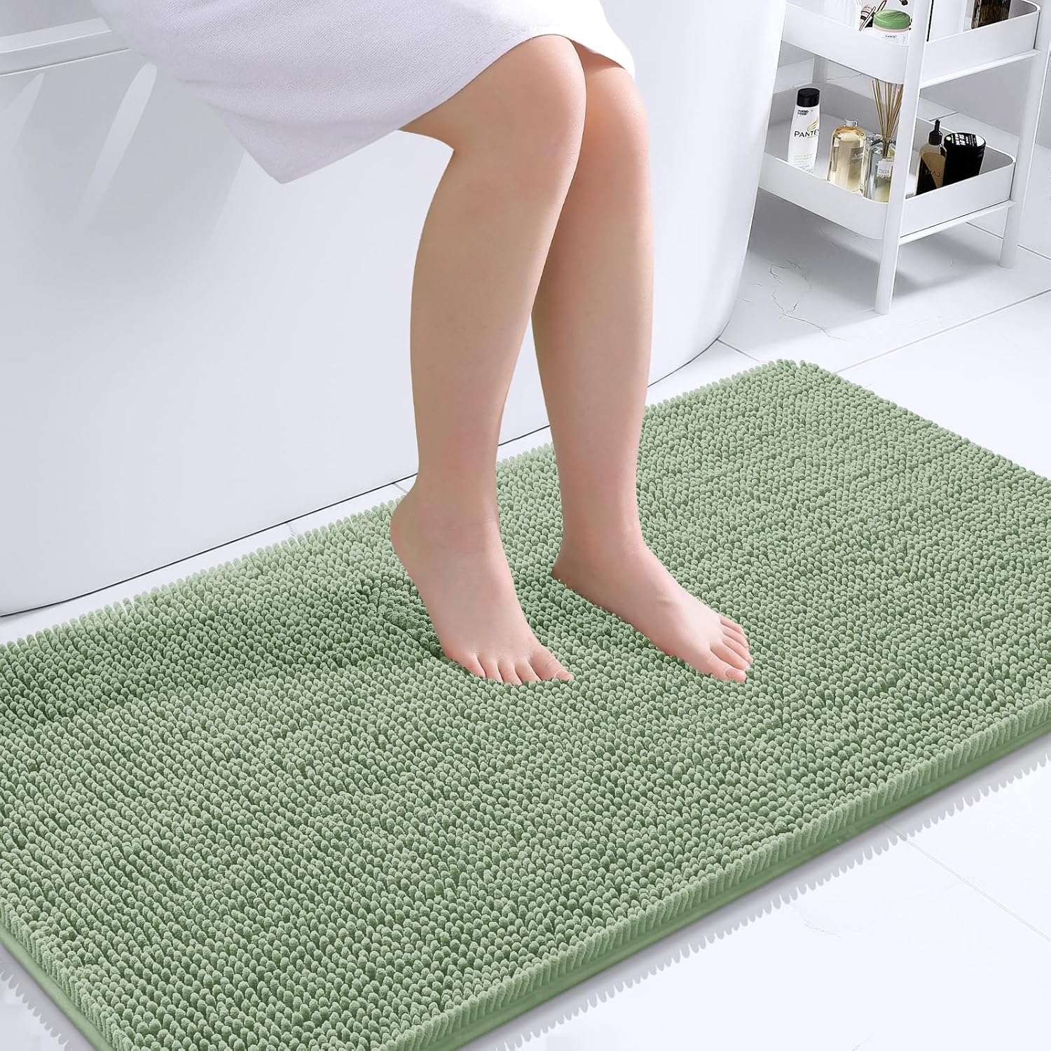 OLANLY Luxe Chenille Bath Mat - Quick Dry & Soft - Decor by Handbags Specialist Headquarter | Available at Handbags Specialist Headquarter