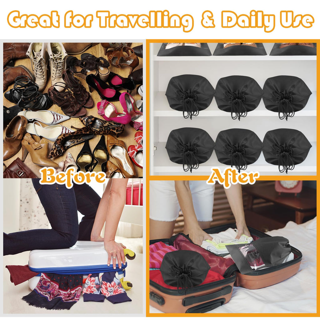 Travel Clear Shoe Bags - 5 Pack Waterproof Storage -  by Handbags Specialist Headquarter | Available at Handbags Specialist Headquarter