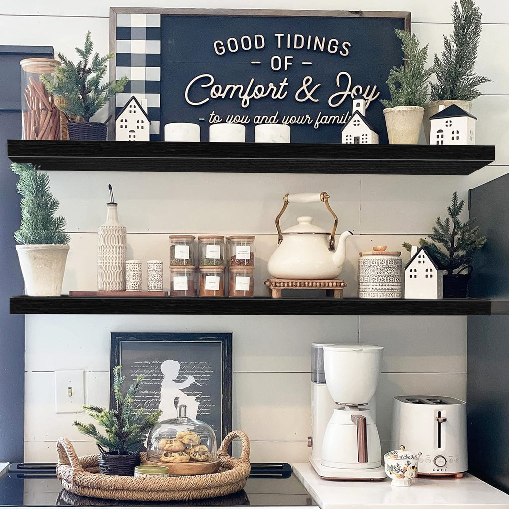 Rustic Farmhouse Shelves (008-40BN) - Decor by Handbags Specialist Headquarter | Available at Handbags Specialist Headquarter