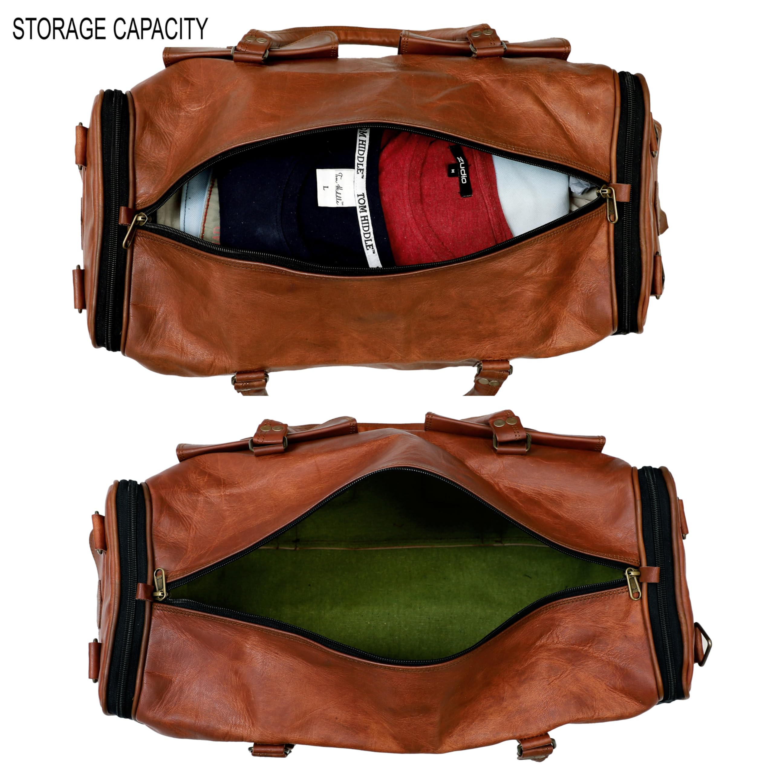 Vintage Leather 32 Handmade Travel Duffle Bag
