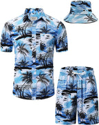 TUNEVUSE Men's Hawaiian Shirt & Shorts Set