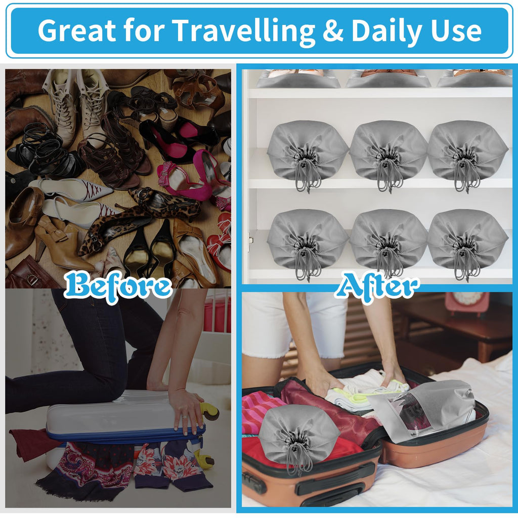 Travel Clear Shoe Bags - 5 Pack Waterproof Storage -  by Handbags Specialist Headquarter | Available at Handbags Specialist Headquarter