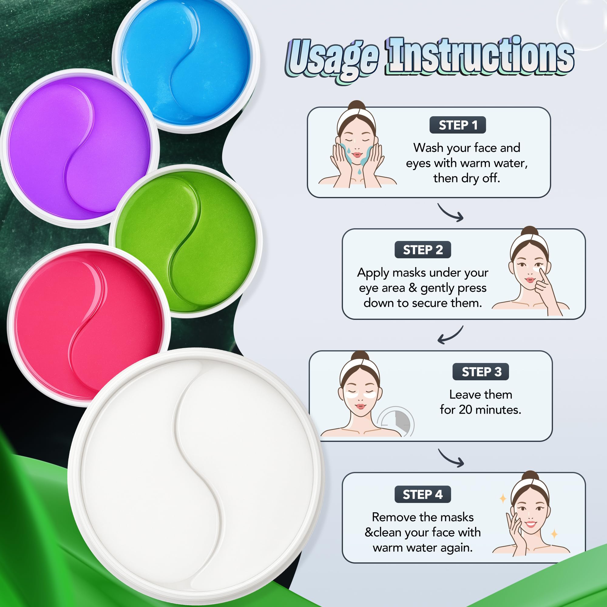 GoldenEye Glow Patches: 60-Pack for Radiant Eyes -  by Handbags Specialist Headquarter | Available at Handbags Specialist Headquarter