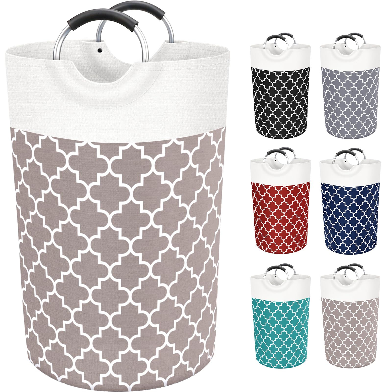 Collapsible Hamper Bag - Grey - Laundry Baskets by Handbags Specialist Headquarter | Available at Handbags Specialist Headquarter