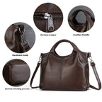 Retro Luxe: Genuine Leather Women's Tote - Handbags by Trendsi | Available at Handbags Specialist Headquarter