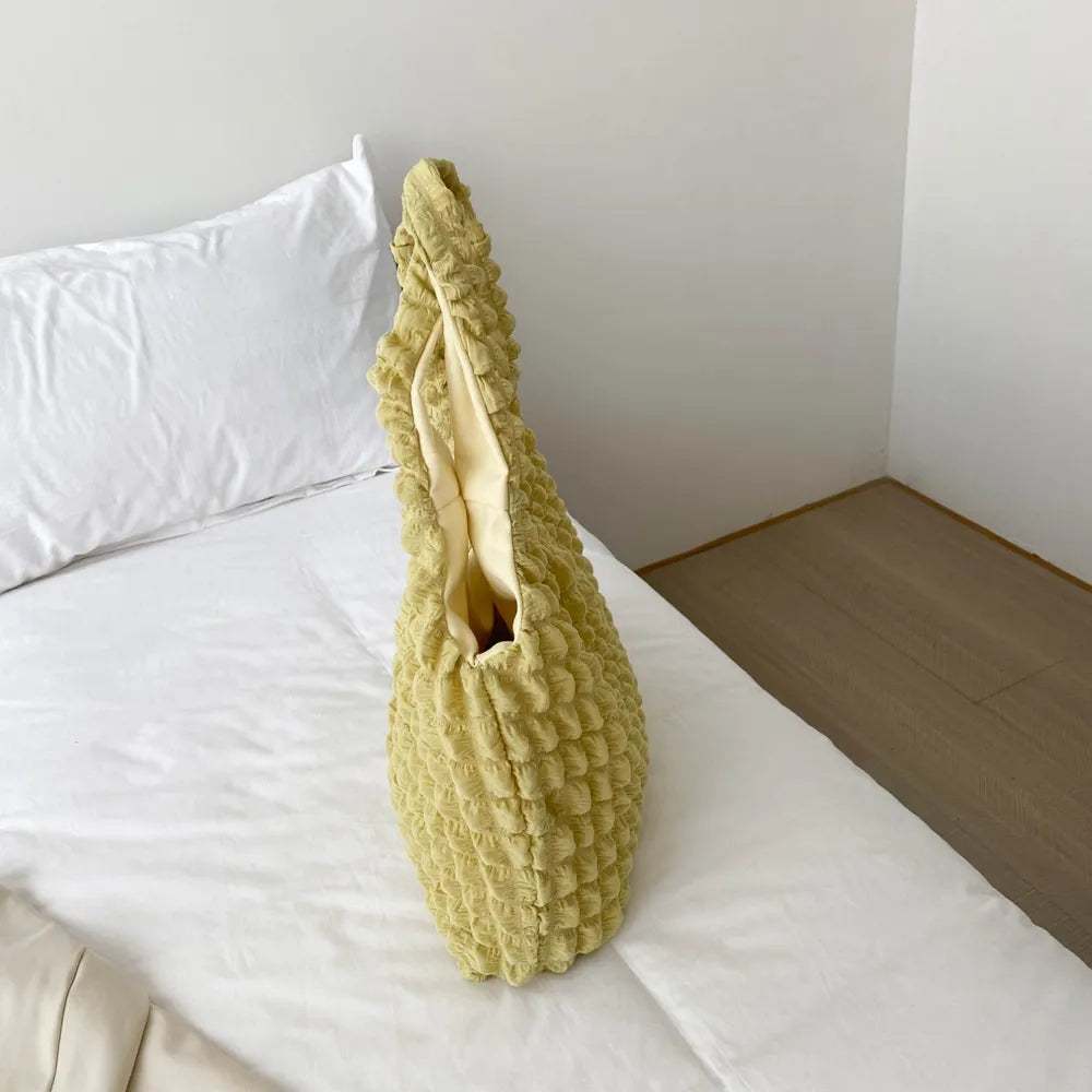 Ruched Polyester Large Handbag - Tote Bag by Trendsi | Available at Handbags Specialist Headquarter