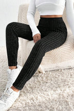 Ribbed High Waist Leggings - Leggings by Trendsi | Available at Handbags Specialist Headquarter