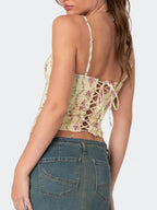 Floral Print Sweetheart Neck Cami - Tops by Trendsi | Available at Handbags Specialist Headquarter